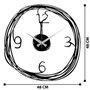 Wallity Gergo Reloj de Pared Decorativo de Metal Negro